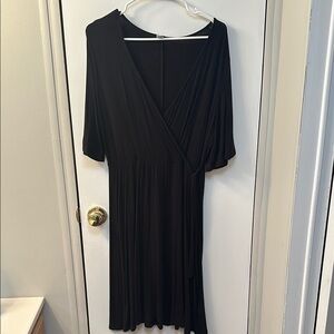 Elegant Black Wrap Dress